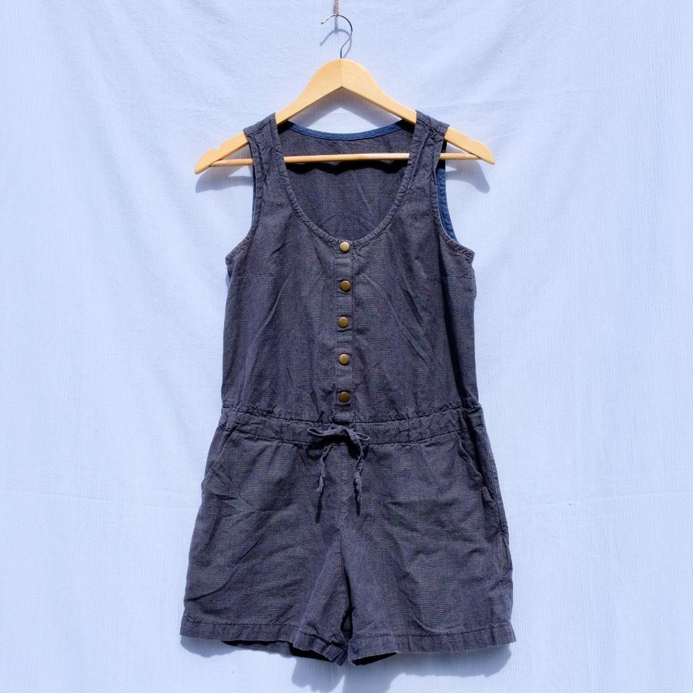 Handmade Indigo Striped Romper